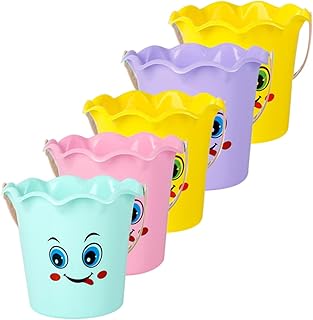 OKUMEYR 5Pcs Beach Bucket Multi-use Buckets Playing Buckets Water Bucket Playthings Beach Pails Bucket