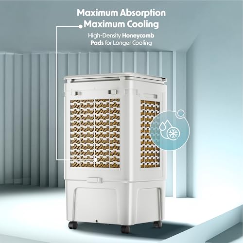 Image of CELLECOR ZEN CE Air Cooler 40L | Honeycomb Pads | 12 inch Fan (White & Black)