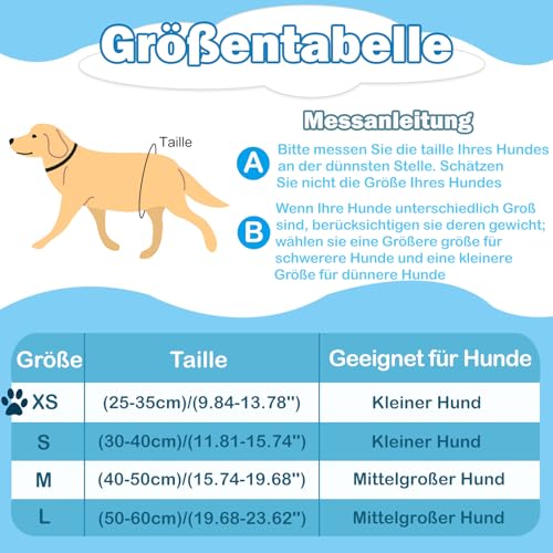 3 Stück Wiederverwendbare Hundewindeln,Hochabsorbierend Höschen für weibliche Haustiere,Hygienische Waschbare Windel Hund,Windeln für Hündinnen bei Läufigkeit und Inkontinenz (xs, Muster 2)