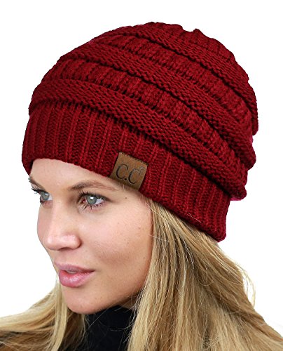 Image of Cambridge Select Thick Slouchy Knit Oversized Beanie Cap Hat