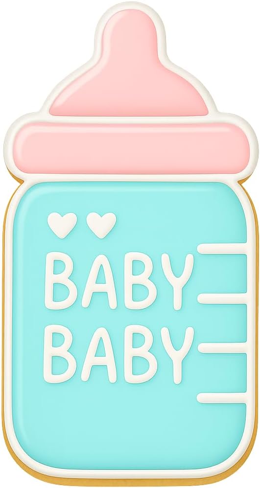 Adorable Baby Bottle Cookie Cutter Set (4", 3", and 2") – Ideal for Baby Showers, Fondant, and Newborn Celebration Cookies (Random Color)