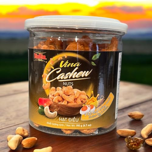 Image of 1 Pack - Cashew Nuts - Hat Dieu Vi Muoi Pho Mai - 6 Oz per Can