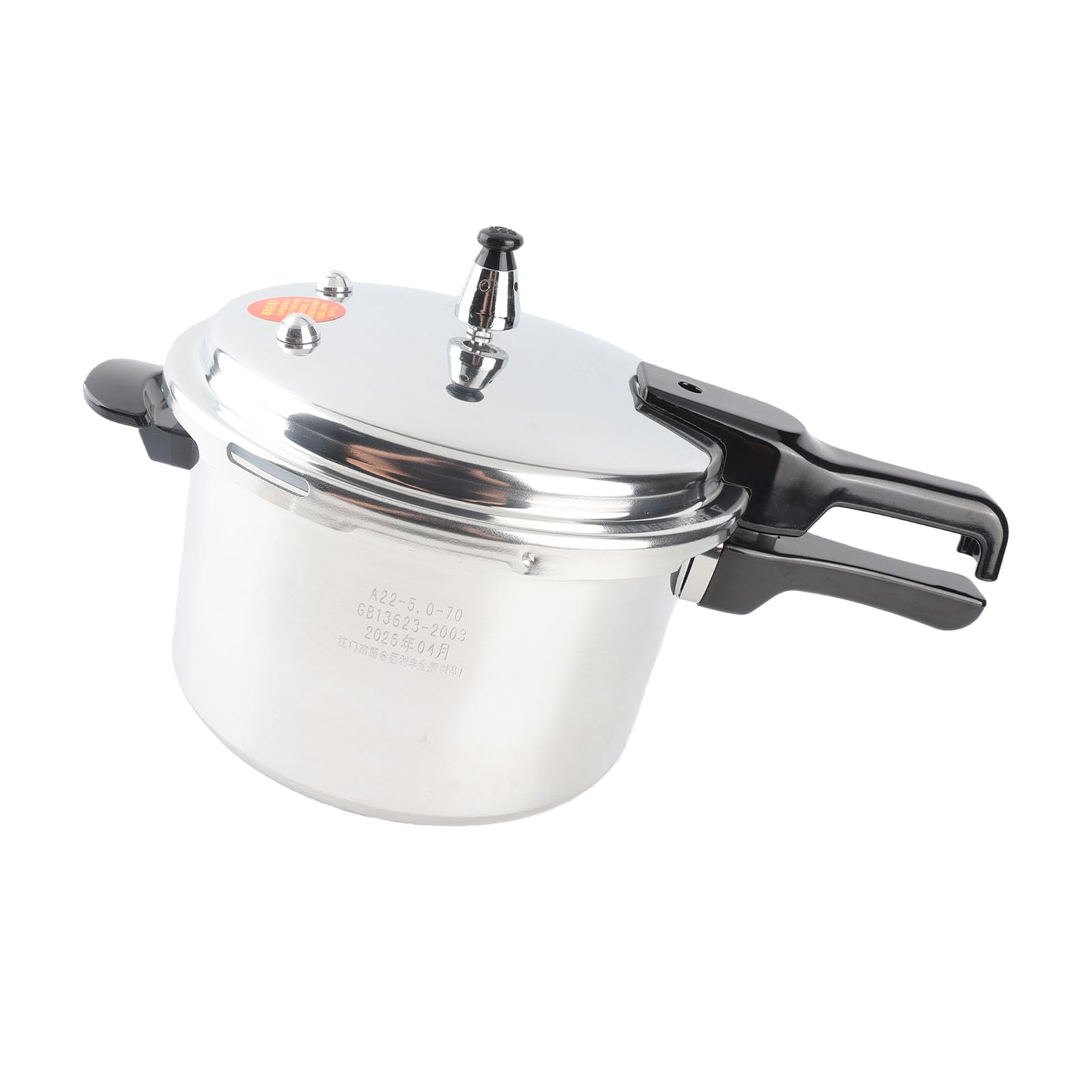 Yinhing Szybkowar ze Stopu Aluminium 5L, Przeciwwybuchowy, Szybki Garnek do Gotowania na Gazie/indukcji/elektryce, Pojemnik Ciśnieniowy o Dużej Pojemności do Domowego Cateringu (22CM/5L)