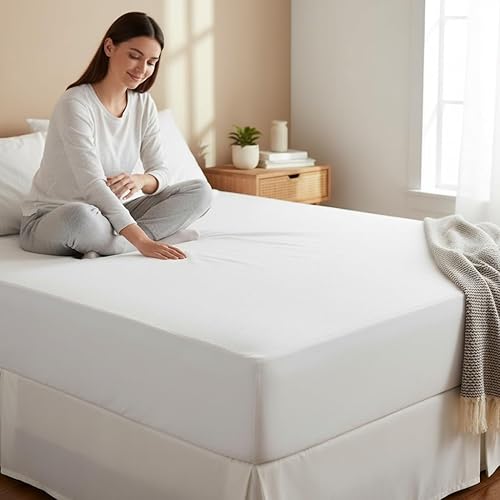 Miniatura 2 de Protector de Colchón Rizo Impermeable y Adaptable Con Ajuste Elástico - Cubre Colchón Transpirable y Resistente a Líquidos, Confort de Máxima