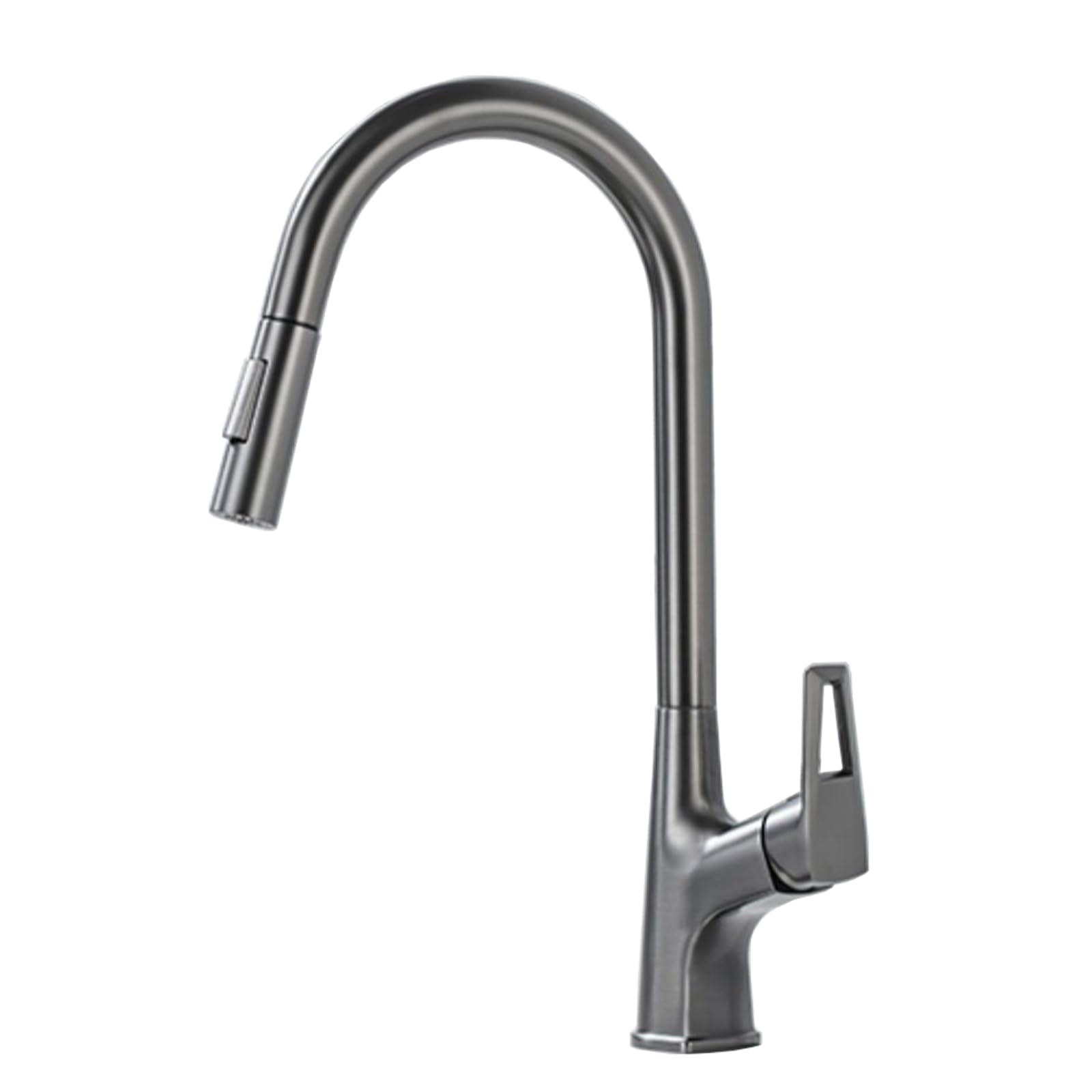 ZYCHSJXA Kitchen Mixer Tap with Pull Out Sprayer Single Hole 360 Swivel 2 Modes Spray Handle,Grey