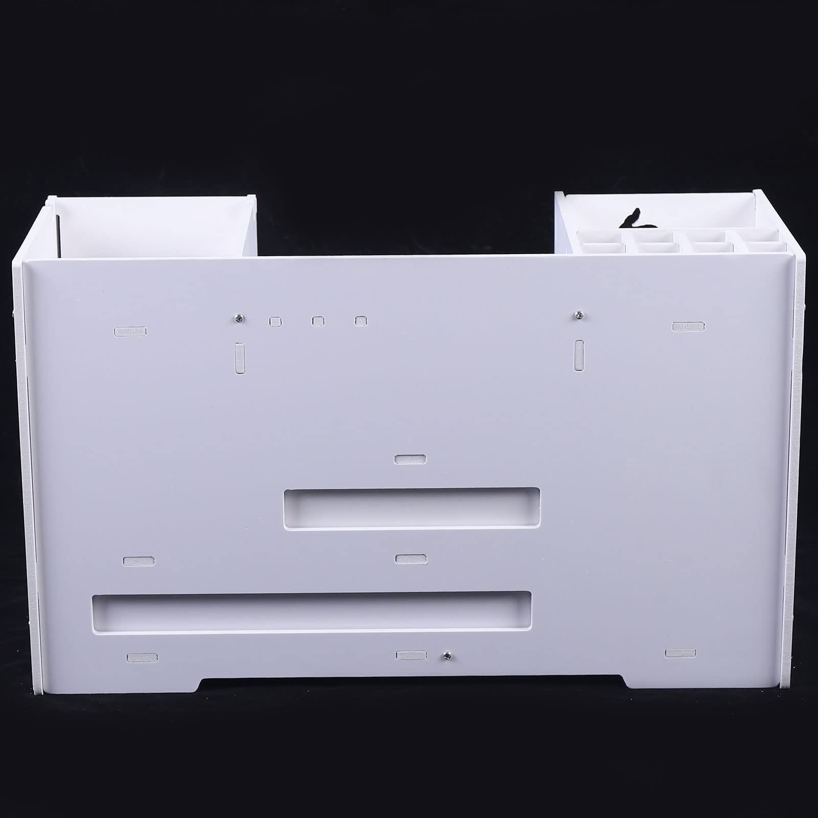 MINUS ONE Organizador de maquillaje con cajones y espejo, organizador cosmético blanco adecuado para sombra de ojos, pinceles, lápices labiales y cremas, almacenamiento de cosméticos