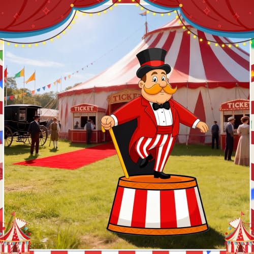 Image of Qunclay 4ft Circus Trainer Cardboard Cutout Carnival Party Decoration