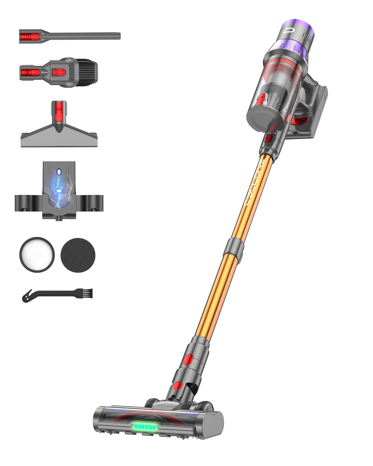 Photo 1 of Dsoope YU7 Max Cordless Vacuum Cleaner 650W 80Min 55kPa Powerful Suction Stick Vacuum, Anti-Tangle, Touch Screen, Self-Standing Lightweight Wireless Vac for Home Pet Hair Carpet Hard Floors