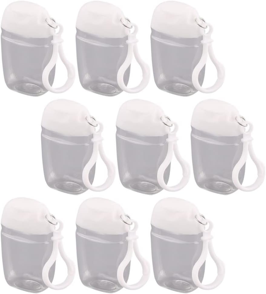 Minkissy 45PCS 30ML Travel Size Bottles With Keychain - Leakproof Shampoo Containers With Flip Cap - Empty Plastic Liquid Dispensers