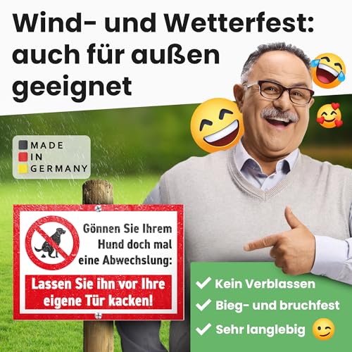 DankeDir! Gönnen Sie ihrem Hund eine Pause Kein Hundeklo Hundetoilette - Schild Hunde kacken verboten - Verbotsschild Hundeverbotsschild Verbot Hundeklo Hundekot Hundehaufen Hundekacke