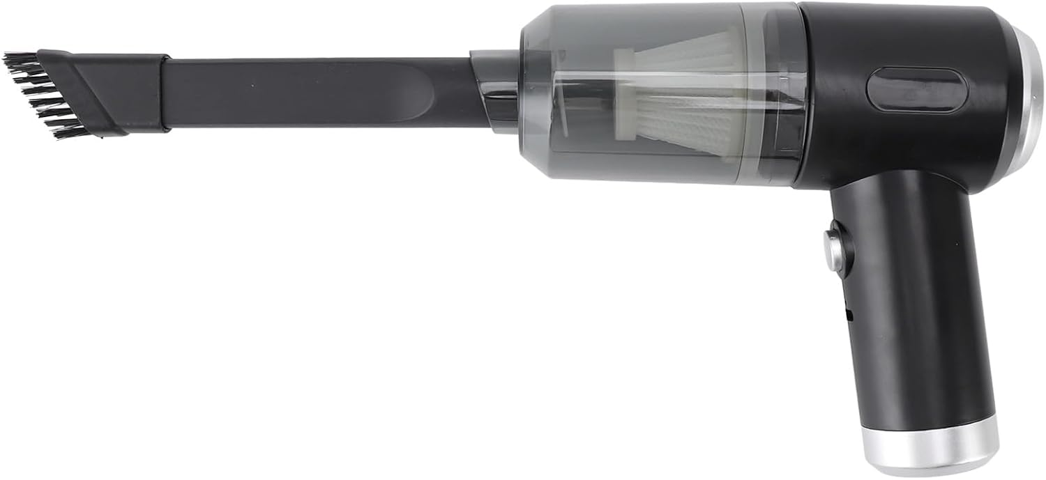 Aspiratore portatile senza fili, 7000Pa 50000rpm Air Duster, 1200mAh Batteria ricaricabile Aspirapolvere portatile, 120W ad alta potenza per casa, ufficio, auto, animali domestici (nero)