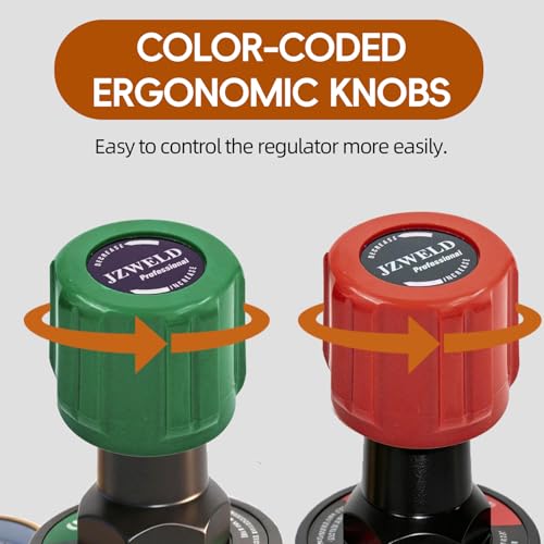 Image of CGA510 Acetylene Regulators, Acetylene Regulator for Welding, Acetylene Gauge CGA510 Inlet Connection, CGA510 Nut Acetylene Welding Regulator