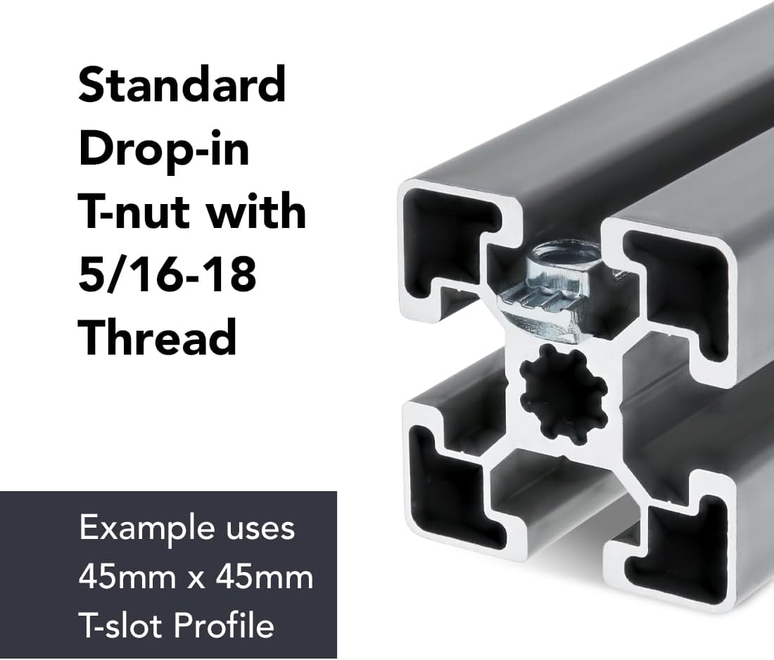 13124, 45 Series 5/16-18 Standard Drop in T-Nut Steel (1500 Pack)