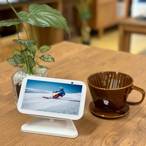 Sintron Adjustable Magnetic Stand Mount for Echo Show 5 3rd gen, Smart Display Stand Holder with 360 Degree Rotation, Swivel & Tilt Function, Anti-Slip Base - White Compatible with iPhone newer models by Sintron - Used condition - Image 9