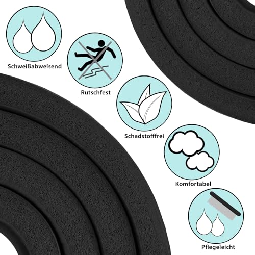ALPIDEX Yogamatte Extra Dick 1,5 cm Gymnastikmatte 3 Größen E-Book rutschfest Phthalatfrei Fitness Matte Turnen Pilates Sport Physio HIIT Yoga Trainingsmatte Isomatte, Black, 190 x 80 x 1.5 cm