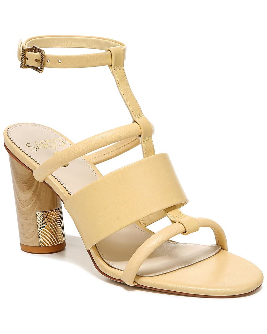Franco Sarto Leather Sandal, 7, Yellow
