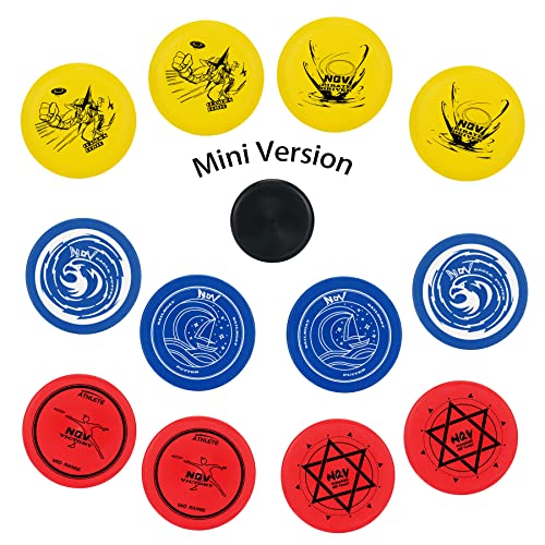 Nqv Disc Golf Set With Backpack,Disc Golf Starter Set,12 Pack Flying Discs With Putters Drivers Mid Ranges+1 Blue Disc Golf Bag Fluorescent Portable Outdoor Indoor #TOP2