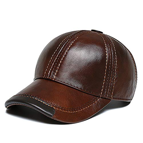 DongBao Leder Baseball Cap Basecap Herren Baseballmütze Kappe Hute,Liberty Ledercap