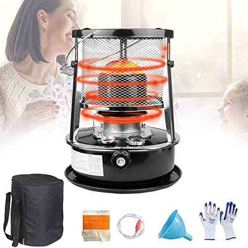 Estufa de PetróLeo PortáTil,Calentador de Petróleo para Acampar,Quemador de Estufa Sin Electricidad,Estufa de Queroseno,Calefacción envolvente de 360°,protección contra el frío de emergencia