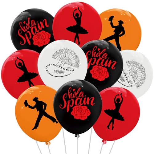 Décorations de fête à thème espagnol avec 50 ballons en latex
