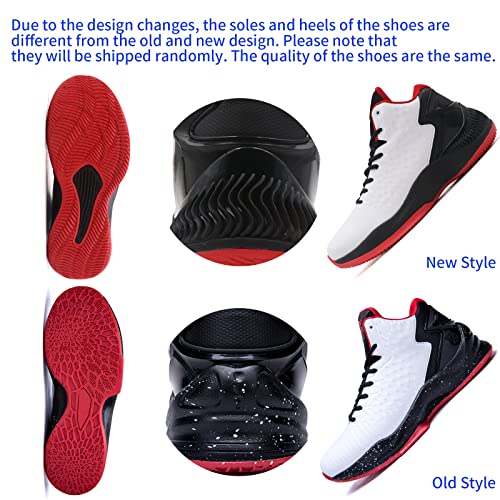 Beita Mens Basketball Shoes High Upper Breathable Sports Shoes Anti Slip,White, 8 #TOP7