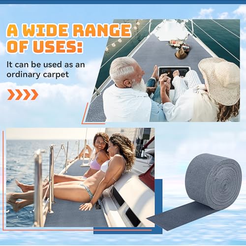 image for Timgle 16 Inches x 16 ft Boat Trailer Bunk Carpet Polyester Marine Gra