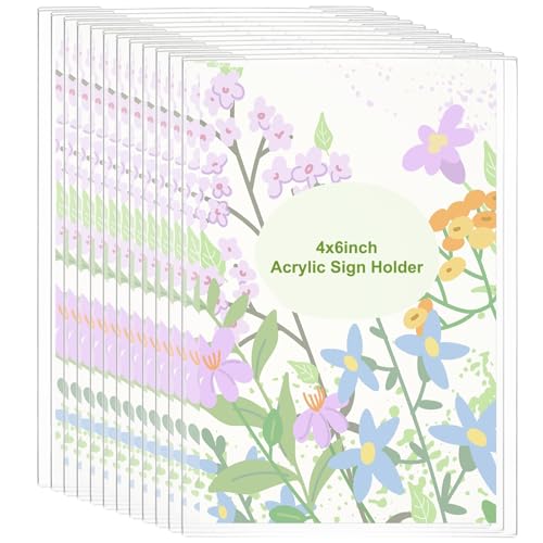 Support de panneau mural en acrylique horizontal transparent PATIKIL avec adhésif, 12 pcs