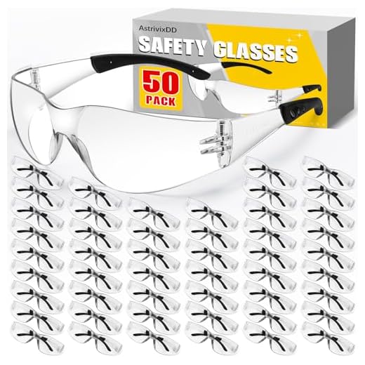 50 Pack ANSI Z87.1 Clear Safety Glasses