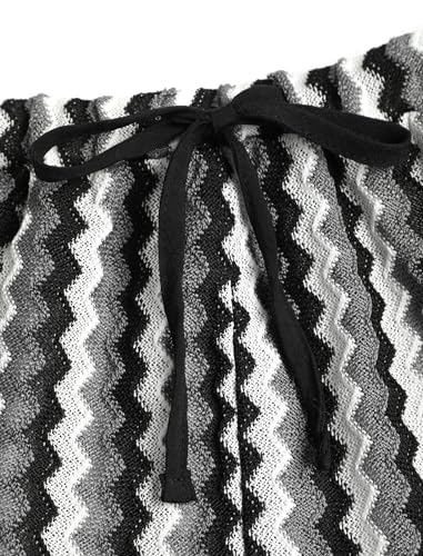 Image of ZAFUL Womens Beach Cover Up Pants Sexy Crochet Drawstring Elastic Boho Swimsuit Cover Up Long Pants Beach Wear