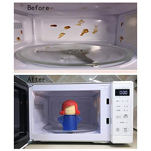 Image of Angry Mom Microwave Cleaner, Mad Mama Microwave Steam Cleaner, Just Add Vinegar and Water, Easily Cleans the Crud in Minutes (Blue)
