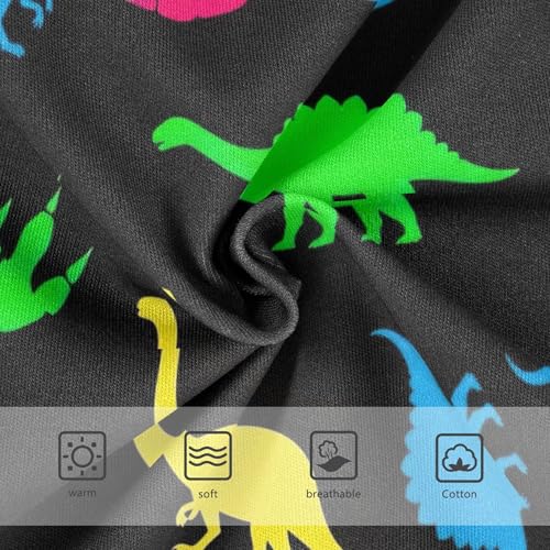 Girls Underwear Toddler 2t Cotton Girl Panties Cute Florals Underpants Briefs Colorful Dinosaur Footprints Black3