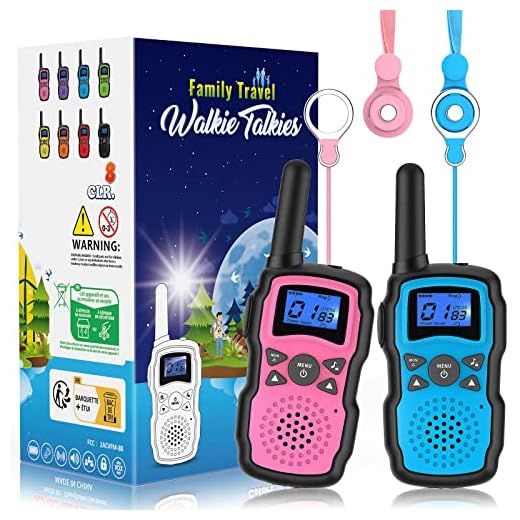 Wishouse 2 Walkie Talkies for Kids, Two Way Radio Family Talkabout for Adults Cruise Ship Long Range, Outdoor Camping Hiking Fun Toys Birthday Gift for 3 4 5 6 7 8 9 10 11 12 Year Old Girls Boys