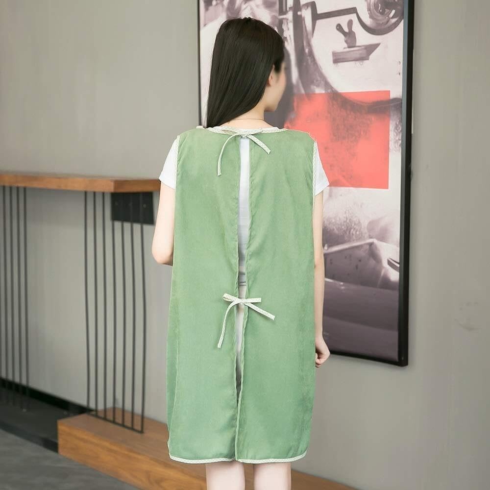 Chef Aprons for Men Women with ，Aprons With Pockets Fashion Double Layer Apron Tea Shop Restaurant Overalls Kitchen Apron