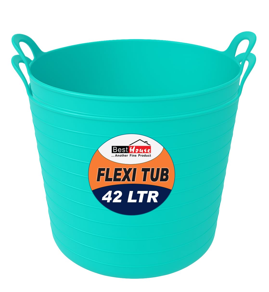Best House | 3 Pcs of Flexi Tub with Handles | Small Size | Mini | 7 Litres | Black | Garden Tubs | Plastic Storage Container for Home, Washing, Garden Waste and DIY Projects — view 52