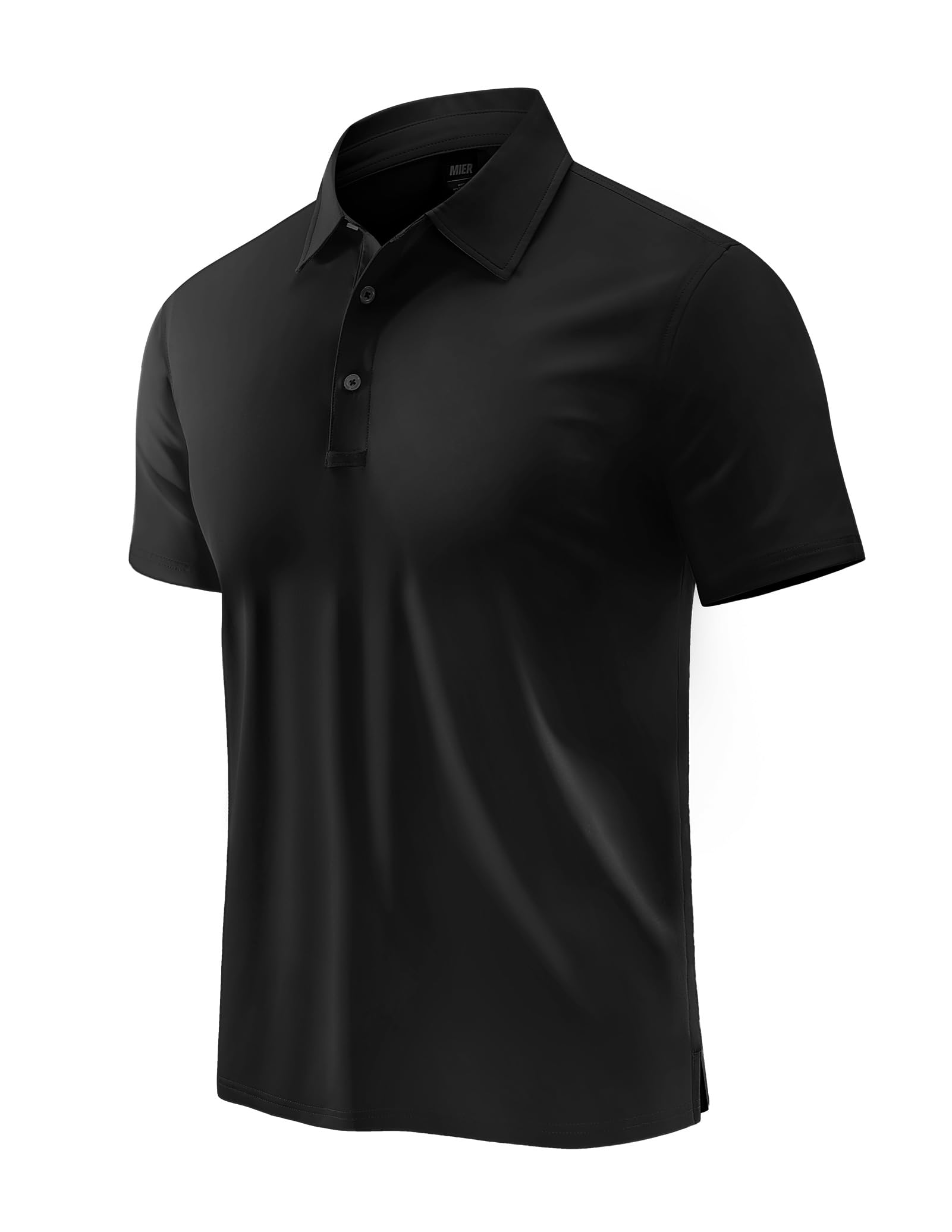 MIER Polo da uomo a maniche corte Dry Fit Performance Golf Tennis Active con colletto, protezione solare UPF 50+
