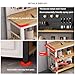 DHXIAMZ 4-Tier Industrial Kitchen Baker's Rack with 4 Doors Large Worktop for Microwave Oven Coffee Bar Table DIY Perforated Storage White 120x40x140cm
