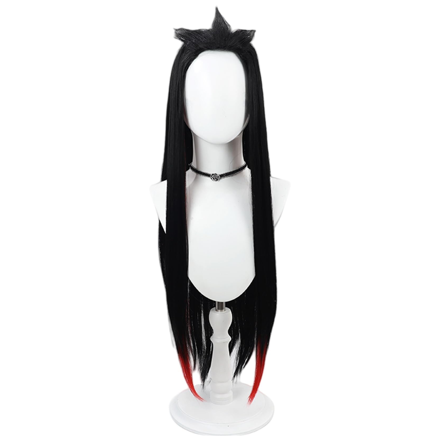 Amazon.co.jp: コスプレ ウィッグ に適合する Yone ヨネ 黒髪 赤