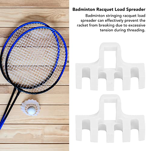 Asixxsix Badminton Stringing Racquet Load Spreader, 2 Pcs Embedded Racket High Pounds Load Adapter Protector Stringing Machine Tool For Aef, Alpha, Exthree, Victor Manual Threading Machines (White) #TOP26