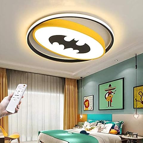 LED Ceiling Light Kids Room Ceiling Lamp Batman Acrylic Lampshade Dimmable Boy Children Creative Cartoon Ceiling Lighting Cover