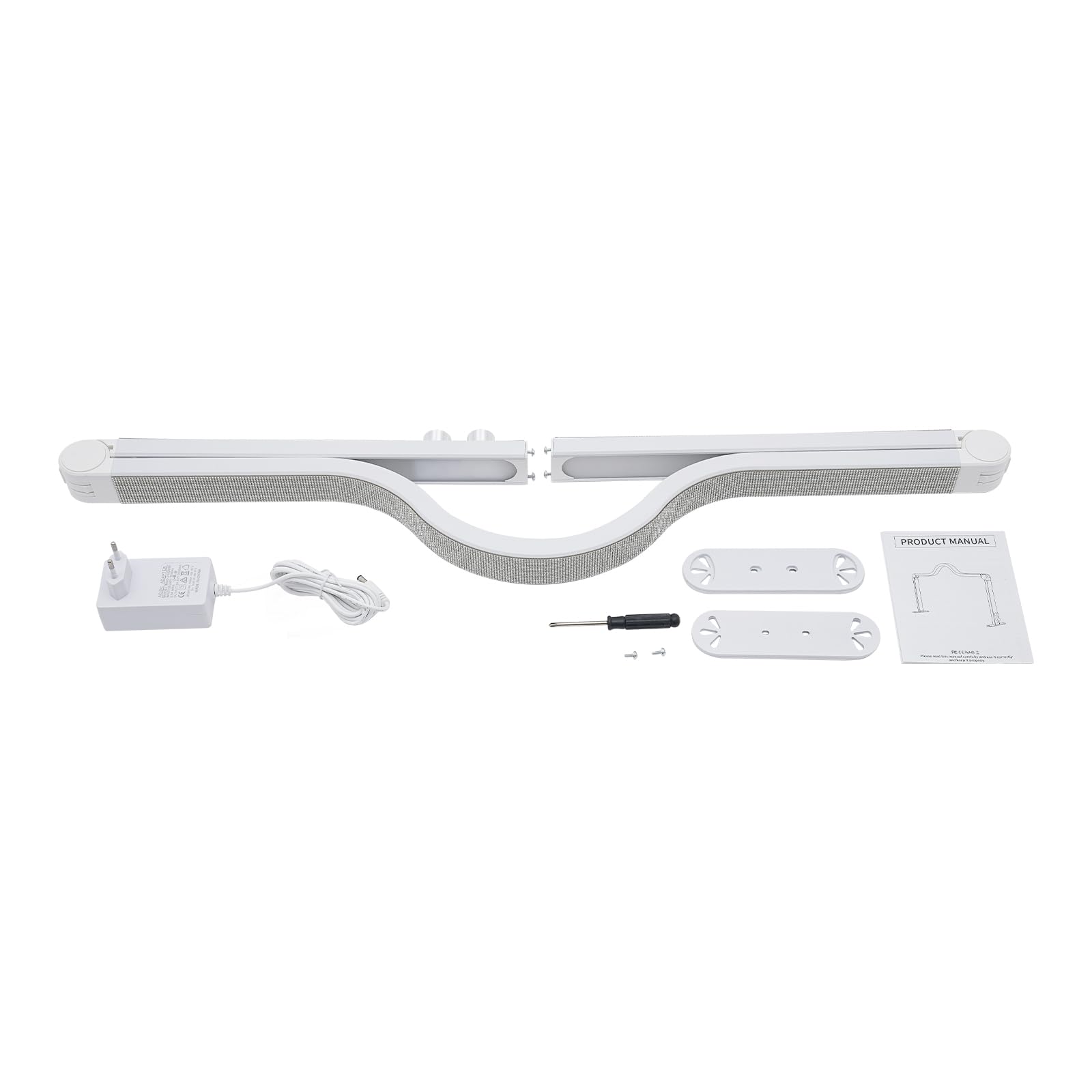Półksiężyc lampa stołowa LED do paznokci, 48 W, światło rzęs, lampa biurkowa do manicure, lampa stołowa, ściemniana, 3000-6000 K, składana lampa LED na stół do paznokci, lampa do pięknego rzęs