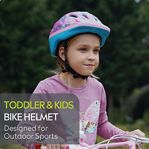 Outdoormaster Toddler Kids Bike Helmet - Multi-Sport 2 Sizes Adjustable Safety Helmet For Children (Age 3-11), 14 Vents For Kids Skating Cycling Scooter - Unicorn,S #TOP2