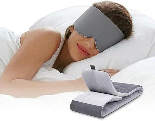 ZRHI Lightweight Sleep Mask for Side Sleepers, Reversible Cooling Smooth Side & 