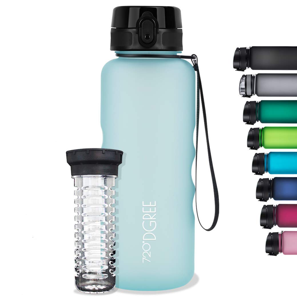 720°DGREE Botella Agua 1 Litro “uberBottle“ - Tamiz-Fruta, softTouch - Sin BPA, Prueba de Fugas, Reutilizable - Cantimplora, Water Bottle ideal para Deporte, Fitness, Gimnasio, Senderismo, Ciclismo — view 307