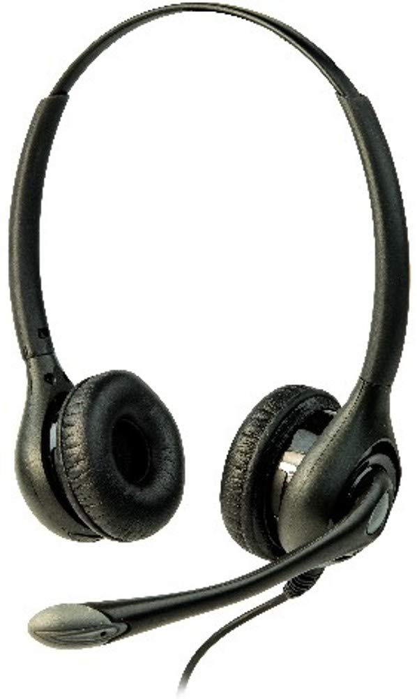 ListenTechnologies LA-453 ListenTALK Headset 3 Over Head Dual with Built-in Boom Microphone, Black and Gray, Over-The-Head Fit for Comfortable and Secure Wear, Unmatched Audio Performance