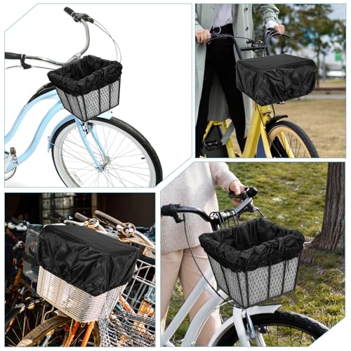 LIQWEI 2 Stück Fahrradkorb Regenschutz, Fahrrad Korbabdeckung, Wasserdicht Fahrradkorbabdeckung, Fahrradzubehör für fahrradkorb