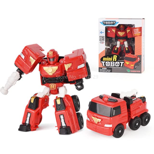 ТоуAE - Mini TOBOTs Transformation Robot Тоуs Korea Cartoon Deformation Brothers Anime TOBOTs Deformation Car Airplane Тоуs for Child Gift (With Color Box R)