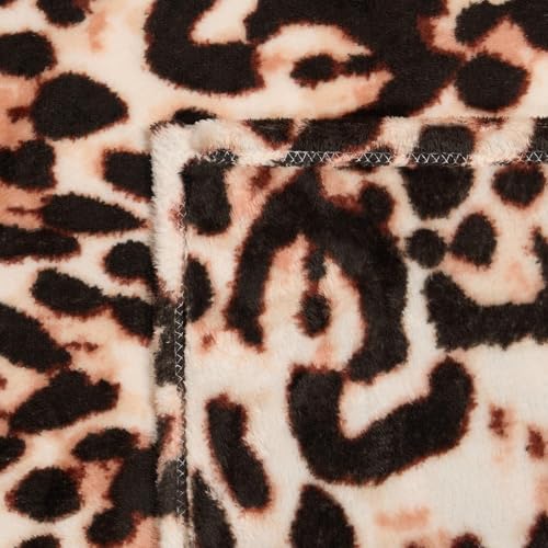 OHS Fleece Blanket Leopard Print Throw, Ultra Soft Comfy Fleece Throw Decorative Tones Easy Care Throws Over for Bed Sofa Couch Living Room, 125 x 150cm - Cosy Home Interiors OHS Fleece Blanket Leopard Print Throw, Ultra Soft Comfy Fleece Throw Decorative Tones Easy Care Throws Over for Bed Sofa Couch Living Room, 125 x 150cm - Image 6