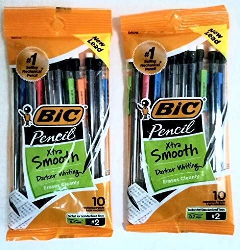 Bic Xtra Smooth #2 Mechanical Pencil, 0.7mm Lead, 10 Count (2 Pack)