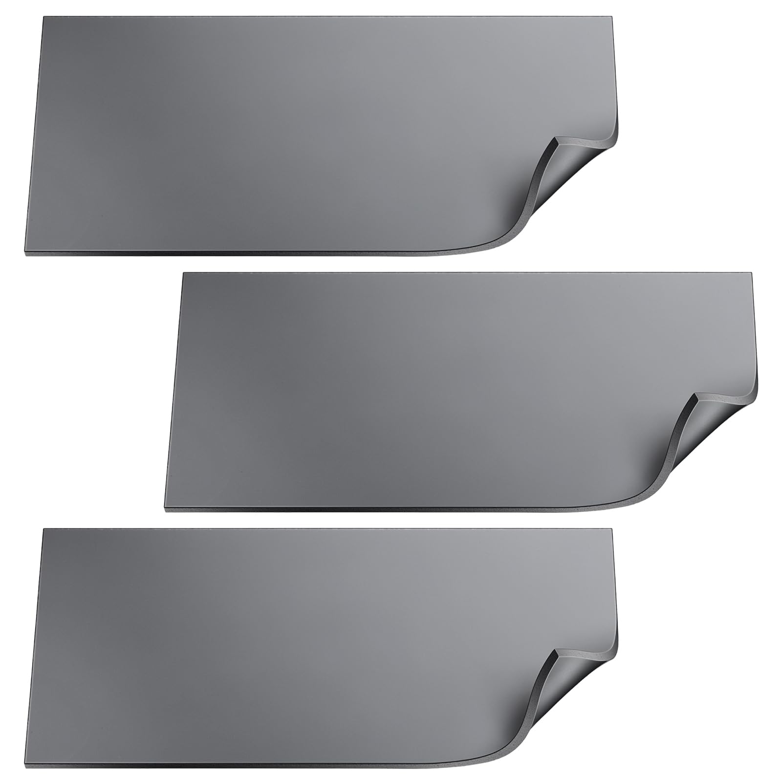 Thinp 3 Pcs Silicone Heat Press Mat, 4" x 8" Foam Cover Pad 3 mm Thickness Heat Press Pad Reusable Silicone Pressing Sheets Double Sided Use Mat for Hat HTV and T-Shirt Vinyl Transfer (Gray)-image-10
