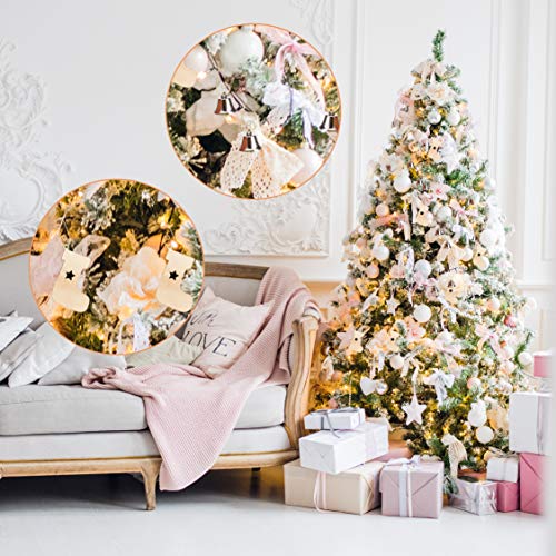 Livder 120 Pack Christmas Tree Ornament Hooks Hanging Metal Hook Hangers Bulk S Shaped Stocking Holders (Golden) #TOP6